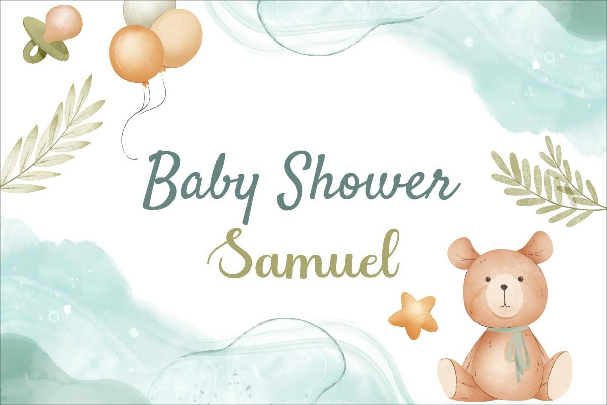 Lona Baby Shower Niña/niño 1.50m X 1m (diseño Grátis)