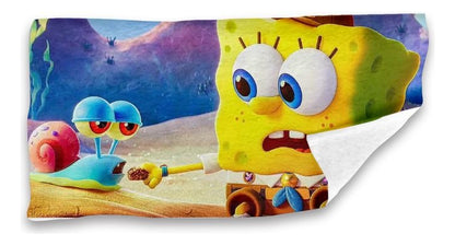 Toalla De Baño Premium Bob Esponja 1.47x77cm Microfibra