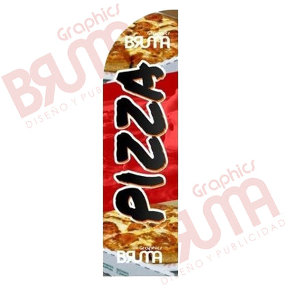 Bandera Publicitaria Pizza (solo Tela) 3.5m