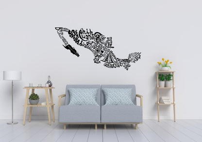 Vinil Mapa México 116x58cm