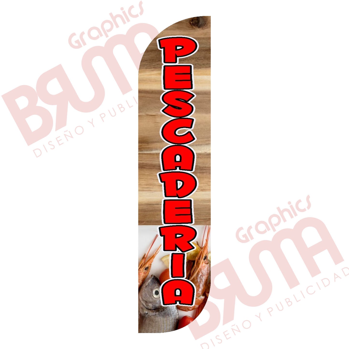 Bandera Publicitaria Pescaderia (solo Tela) 3.5m