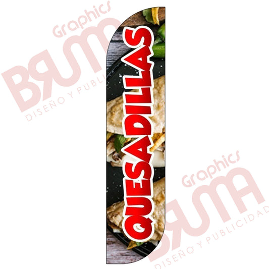 Bandera Publicitaria Quesadillas (solo Tela) 3.5m