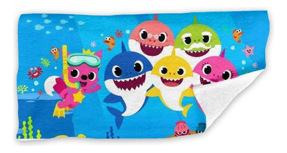 Toalla De Baño Premium Baby Shark 1.47x77cm Microfibra