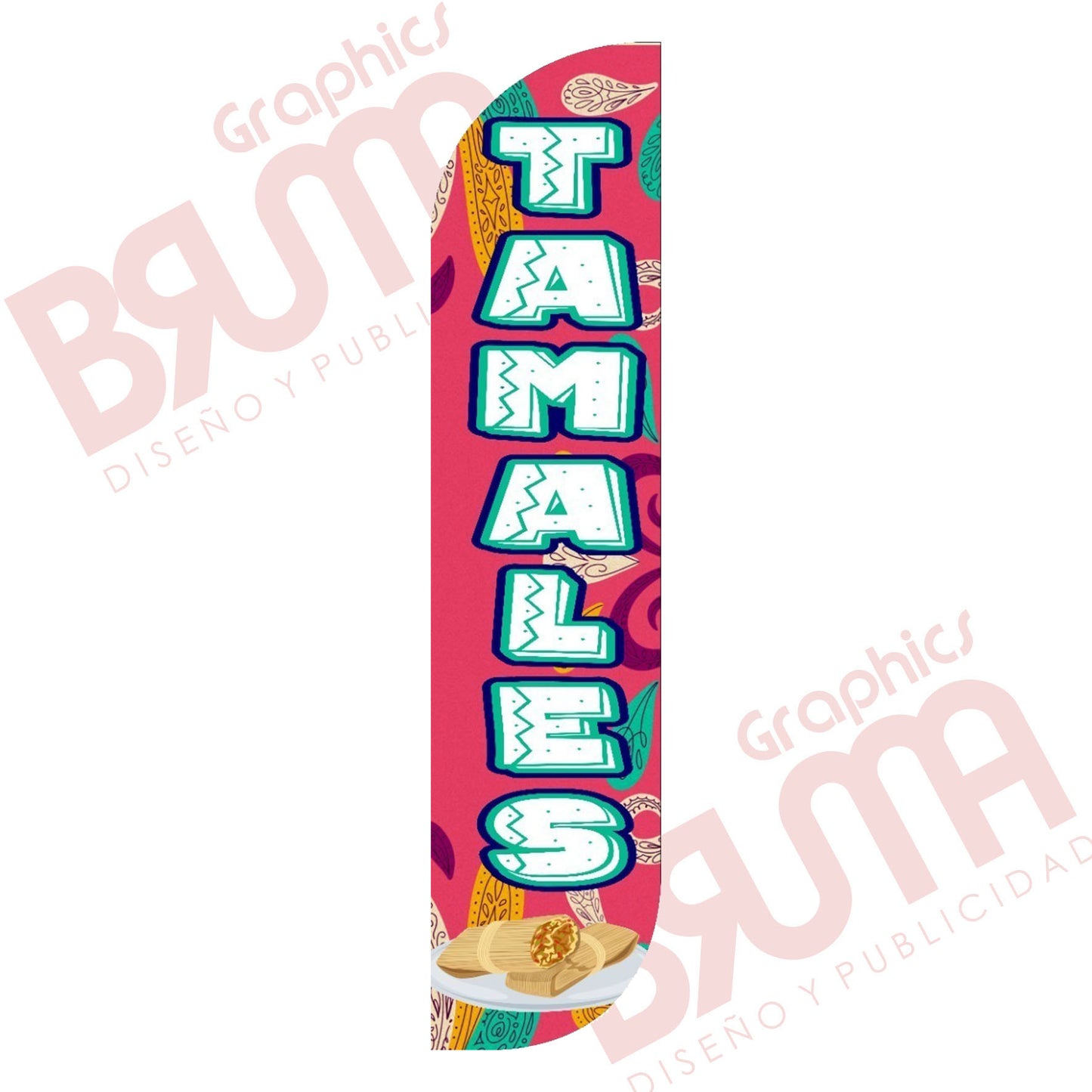 Bandera Publicitaria Tamales (solo Tela) 3.5m
