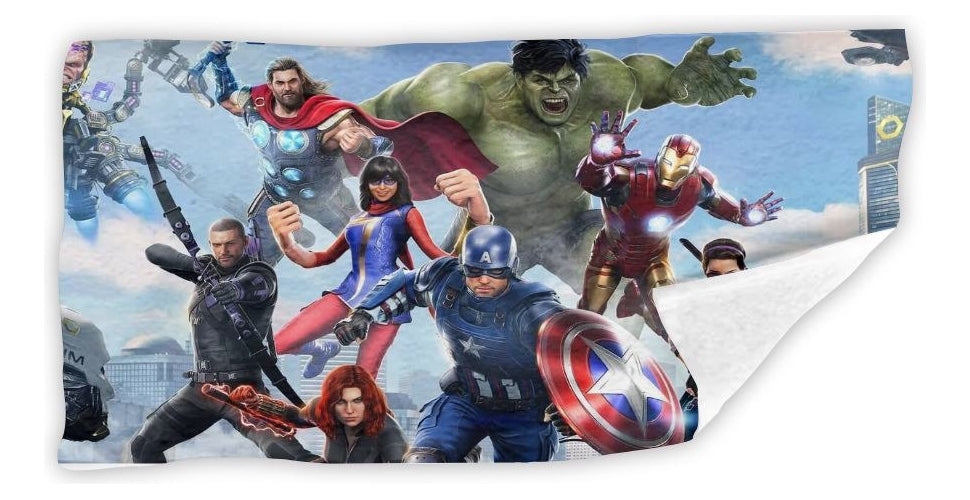 Toalla De Baño Premium Avengers 1.47x77cm Microfibra