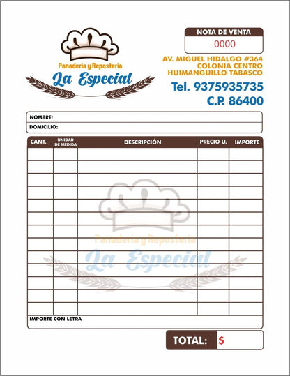 Notas De Remisión Tamaño Carta Original Y 2 Autocopiables