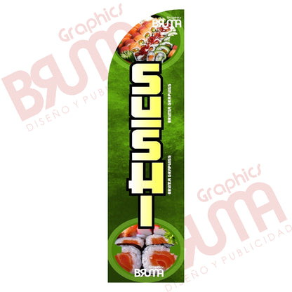 Bandera Publicitaria Sushi (solo Tela) 3.5m