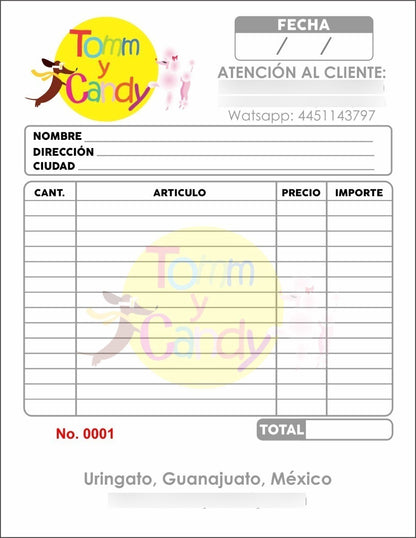 Notas De Remisión Tamaño Carta Original Y 1 Autocopiable