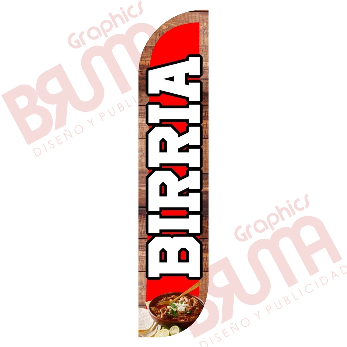 Bandera Publicitaria Para Negocio 3.5m (con Estructura)