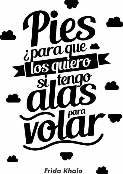 Vinil Decorativo Pared Frases (pies Para Que Los Quiero)
