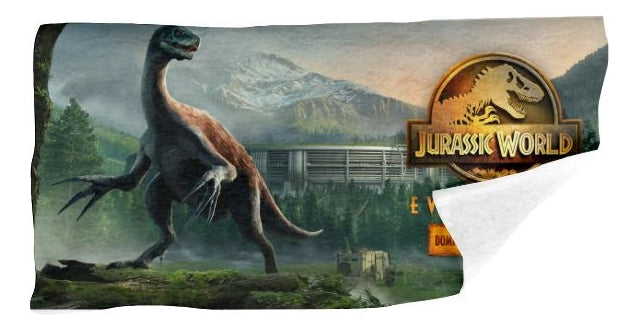Toalla De Baño Premium Jurassic Park 1.47x77cm Microfibra