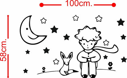 Vinil Decorativo Pared El Principito 100x58cm