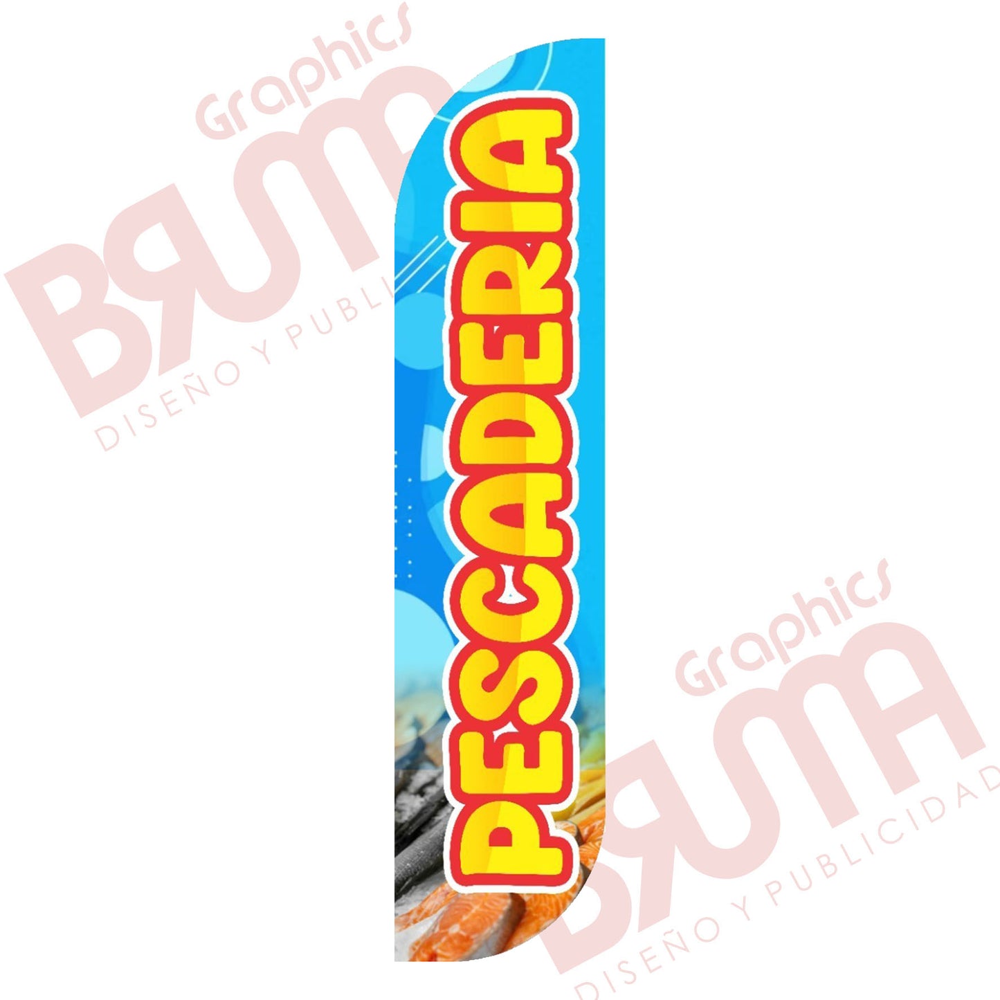 Bandera Publicitaria Pescaderia (solo Tela) 3.5m
