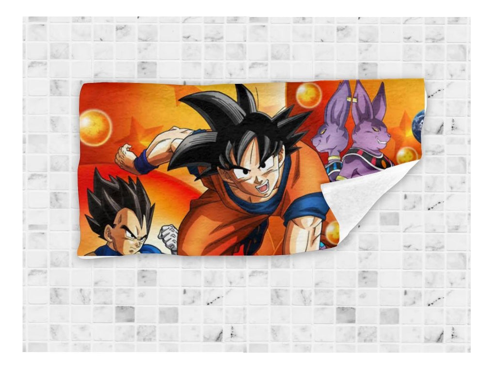 Toalla De Baño Premium Dragonball/goku 1.47x77cm Microfibra